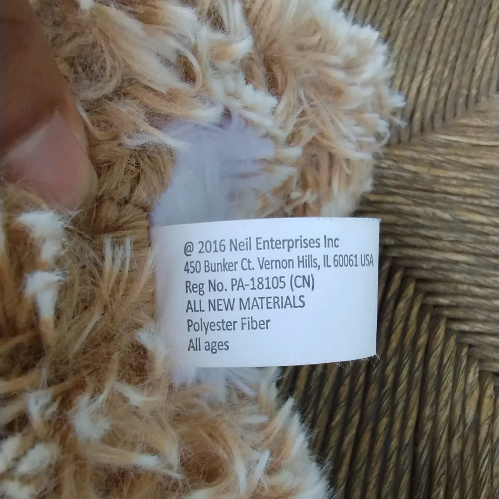 2016 Neil Enterprises Brown Large Floppy Ear Furry Easter Rabbit Bunny Plush - Picture 8 of 10